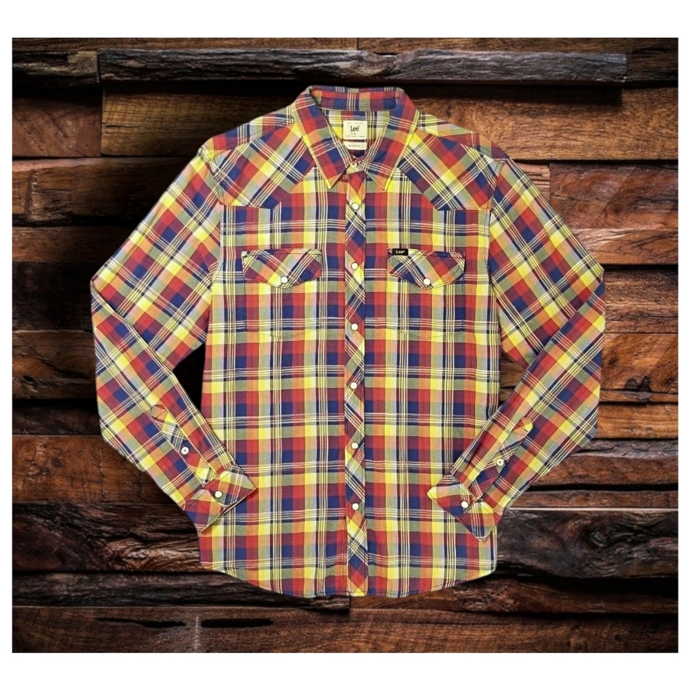 VINTAGE LEE WESTERN SHIRT- MEN'S SIZE XLARGE - Picture 1 of 7